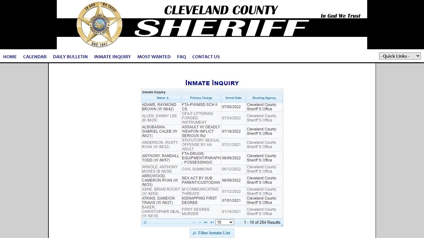 Cleveland County Sheriff Office P2C